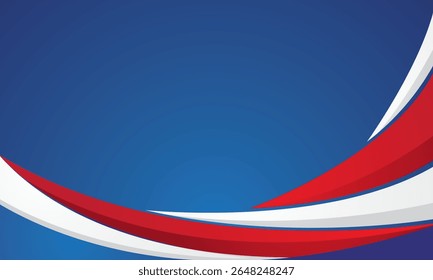 Abstractas rojo blanco sobre diseño de fondo azul