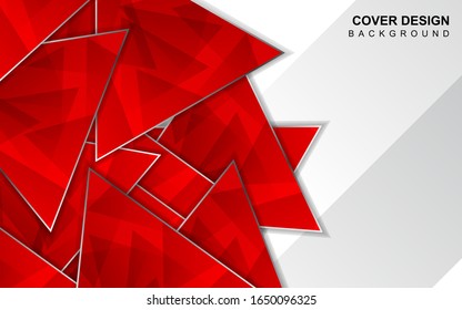 Las capas superpuestas rojas y blancas abstractas forman una combinación con la decoración de la línea de textura plateada. Plantilla de diseño vectorial de concepto de lujo y de primera calidad para uso de elementos modernos portada, banner, tarjeta