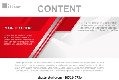 Abstract red and white overlapping layers background a combination with silver line texture. Modern concept vector for use element modern cover, banner, card, Presentation layout design template