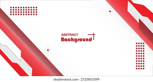 Fundo de papel vermelho e branco abstrato com design em branco. Fundo futurista moderno com elemento de triângulo afiado geométrico para o dia da independência da indonésia em agosto