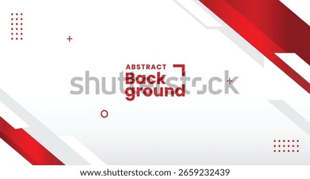 Abstract red and white papercut background with blank space design. Modern futuristic background with geometric sharp triangle element for indonesia independence day in August