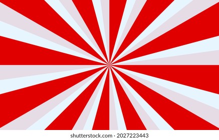 Abstract Red And White Ray Star Burst Background. Red Sunburst Pattern Background. Rays. Radial. Striped Abstract White And Red Background. Comics, Pop Art Style. Vector Illustration EPS10.