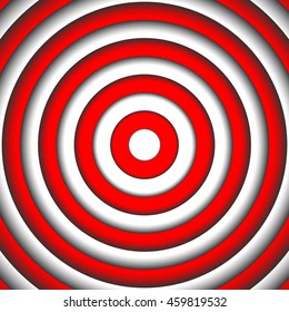 Abstract red and white round vortex background, Target to aim at center point