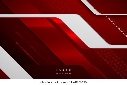 Abstract red and white shapes background