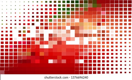 Abstract Red and White Square Mosaic Background Illustrator
