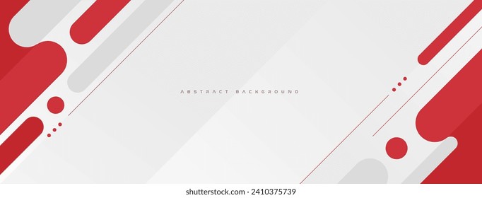Abstract red and white with stripe line on gradient white background
 Arkivvektor