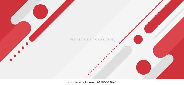 Abstract red and white with stripe line on gradient white background vector illustration template