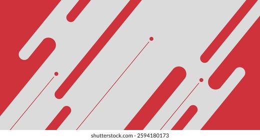 Abstract red and white with stripe line on gradient white background
