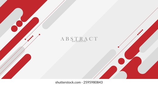 Abstract red and white with stripe line on gradient white background