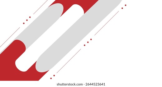 Abstract red and white with stripe line on gradient white background. eps10