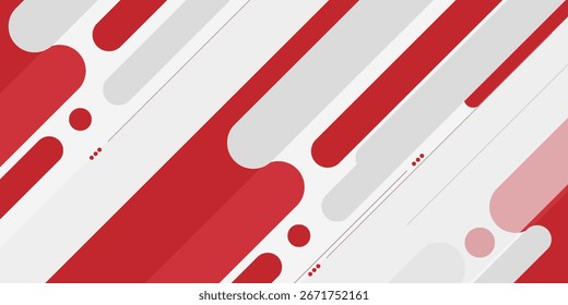 Abstractas rojo y blanco con línea de rayas sobre fondo blanco degradado
