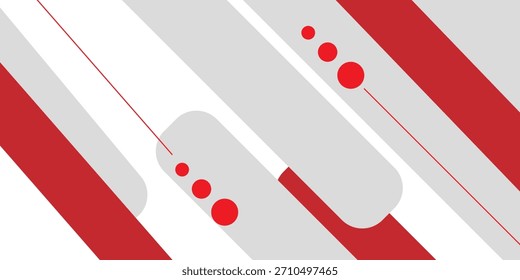 Abstract red and white with stripe line on gradient white background
