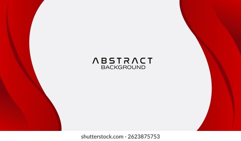 Abstract red and white technology background. Modern Red white landscape background cover design. Technology geometric red color sbackground. Template for brochure, print, ad, magazine, poster, websit