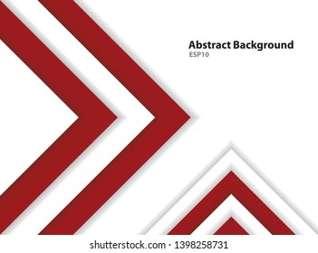 Abstract red and white triangle background space for text.Vector illustration.