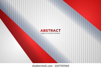 Abstract red and white triangle overlapping layers geometric background a combination. eps10 vector