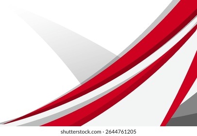 Abstract red and white triangle overlapping layers geometric background a combination