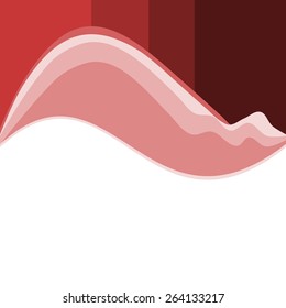 Abstract red white wavy background