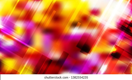 Abstract Red White and Yellow Geometric Shapes Background Vector Illustration