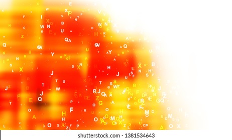 Abstract Red White and Yellow Letters Background Vector Image