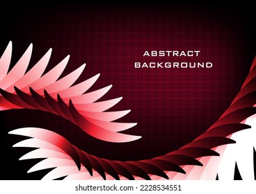 Abstract red wings. flow movement dynamic. abstact motion curve background