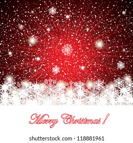 Abstract red winter background