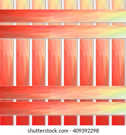Abstract red wooden fence on white background