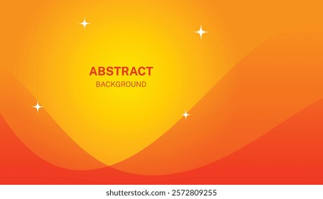 Abstract red and yellow background and curve shape, background with copy space for design, vector