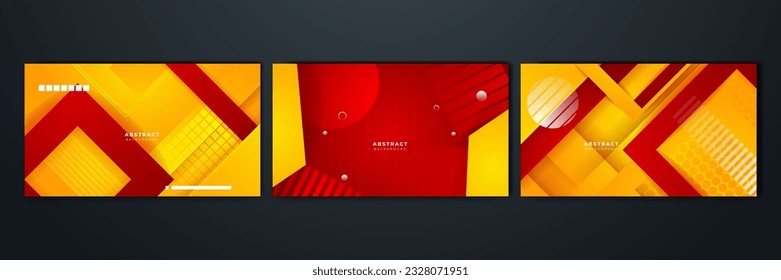 Abstrakter roter und gelber Hintergrund. Design für Poster, Vorlagen im Web, Hintergrund, Banner, Broschüre, Website, Flyer, Landing Page, Präsentation, Zertifikat und Webinar