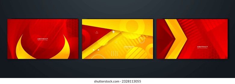 Abstract red and yellow background. Design for poster, template on web, backdrop, banner, brochure, website, flyer, landing page, presentation, certificate, and webinar