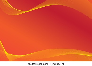Abstract red yellow background illustration line design vector