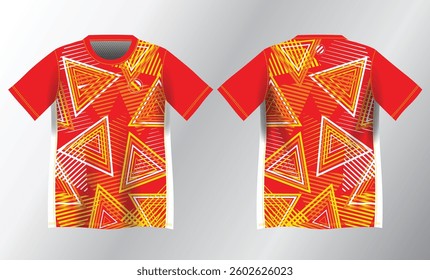 abstract red and yellow background pattern for sport jersey design mockup