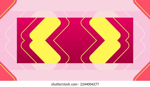 Abstract red and yellow background with shapes.