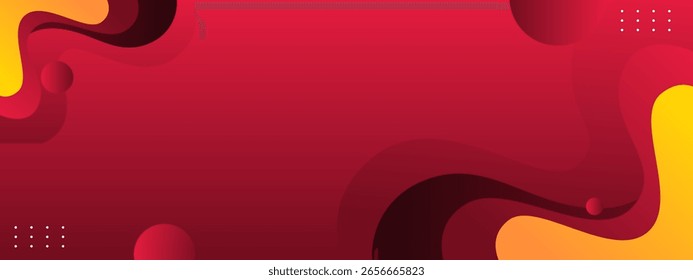 abstract red and yellow background with waves