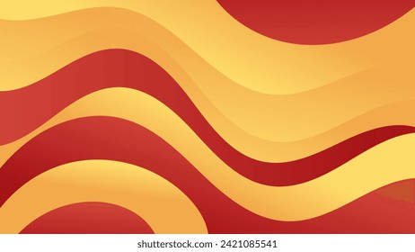 Abstract red yellow Background with Wavy Shapes. flowing and curvy shapes. This asset is suitable for website backgrounds, flyers, posters, and digital art projects.
