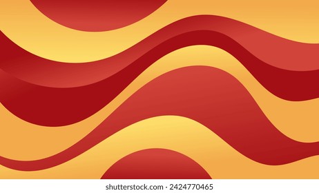 Abstract red yellow Background with Wavy Shapes. flowing and curvy shapes. This asset is suitable for website backgrounds, flyers, posters, and digital art projects.