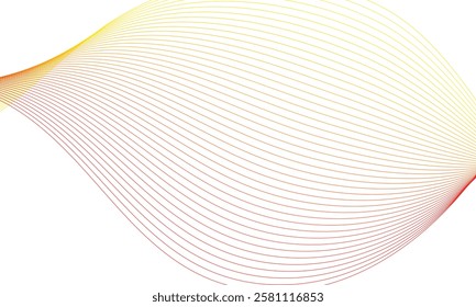 abstract red yellow blend wavy lines design suitable for background.