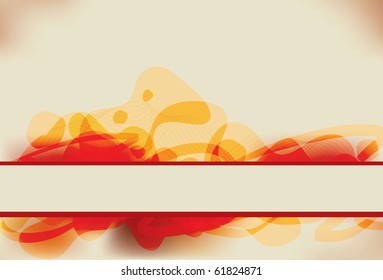 Abstract red and yellow blob background