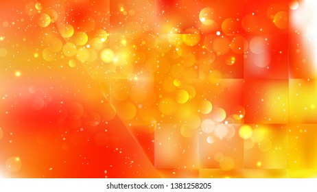 Abstract Red and Yellow Blurred Bokeh Background Vector