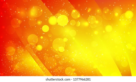 Abstract Red and Yellow Bokeh Defocused Lights Background