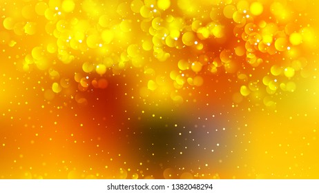 Abstract Red and Yellow Bokeh Lights Background Vector Graphic