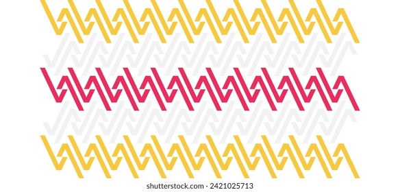 abstract red yellow chevron striped design background