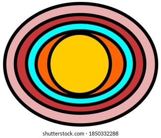 abstract red and yellow circles