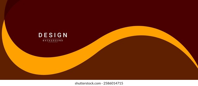 Abstract red yellow curve wave design