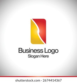  Abstract Red and Yellow Gradient Business Logo