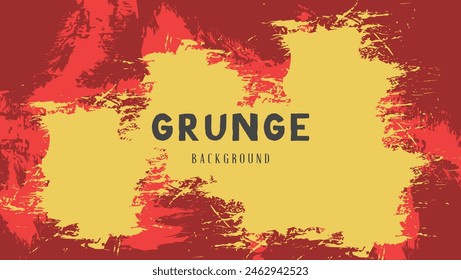 Abstract Red Yellow Grunge Paint Texture Background