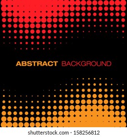 Abstract Red Yellow Halftone Background, vector illustration 