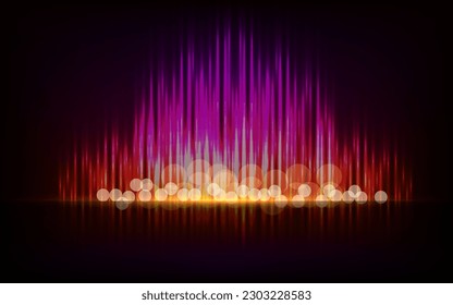 Abstract red and yellow light rays effect background.