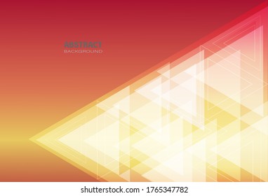 Abstract red and yellow modern geometric template on gradient background. Element design and minimal style. Vector Illustration.