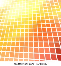 Abstract red and yellow mosaic vector background.
