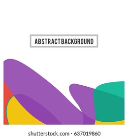 Abstract Red, Yellow, Purple and Green Water Color Pattern on White Background
